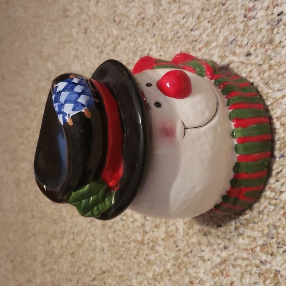 Snowman ceramic goody jar - Picture 3 of 7